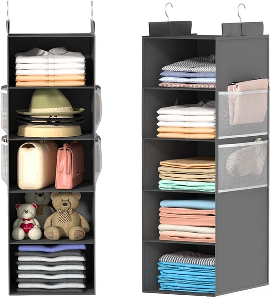 Deep Hanging Closet Organizers and Storage, Closet Hanging Storage Shelves by ALLTIDYUP