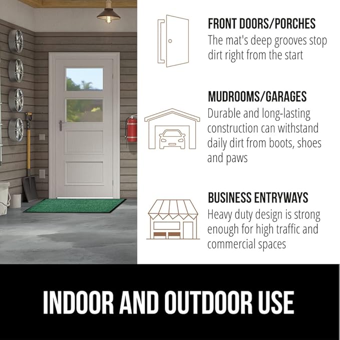 GORILLA GRIP Traffic Guard Door Mat, Heavy Duty Welcome Mats, Commercial Office - Image 7