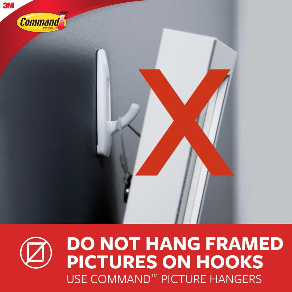 Command Clear Adhesive Hooks, Medium, 3 Pack, 30 Total, 2 lb