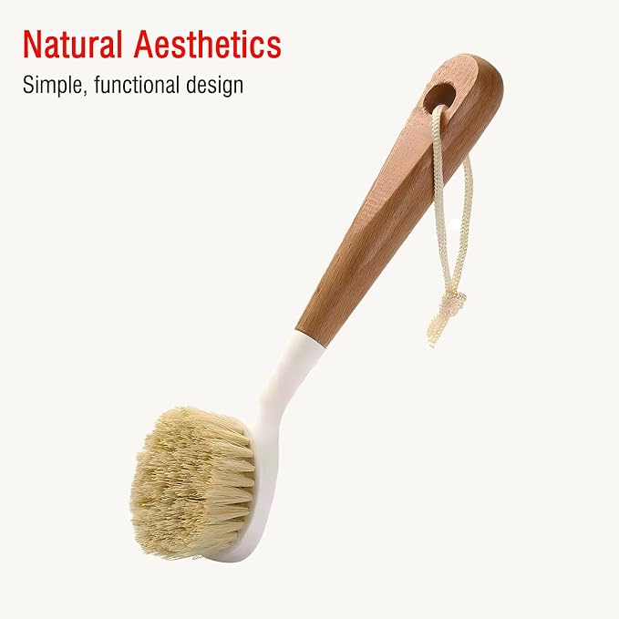 Wooden Dish Brush, Natural Bristle Dish Brushes - Image 5