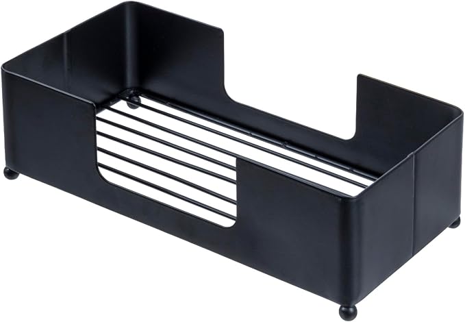 MyGift Modern Matte Black Metal Folded Paper Towel Holder by MyGiftHome