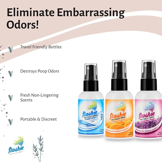 Flushie Pre-Toilet Spray for Poop Travel Size Toiletries Bathroom Spray for - Image 3