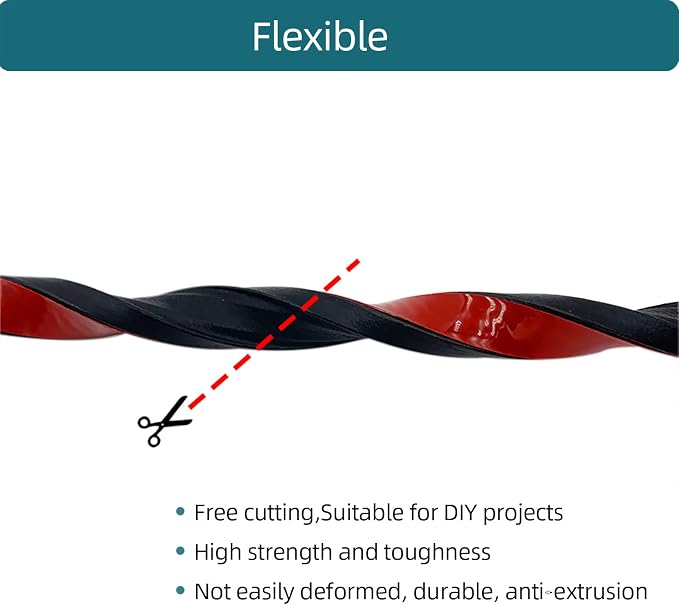 Rectangle Foam Rubber Seal, Self-Adhesive EPDM Foam Rubber Weather Stripping - Image 4
