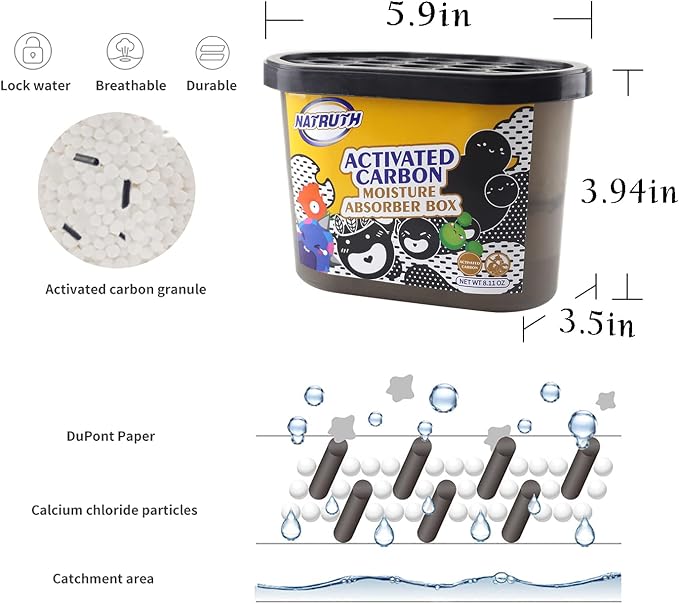 NATRUTH 500mL Moisture Absorber boxes, Closet Dehumidifier, Eradicate Odor - Image 5