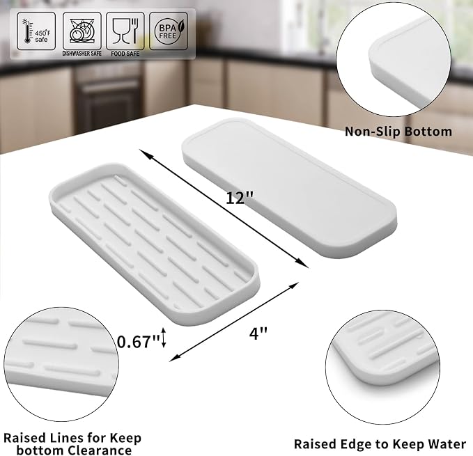 Silicone Kitchen Sink Organizer Tray - Image 2