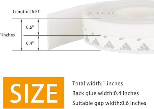 Door Weather Stripping Doors Seal Strip, 26 FT Silicone Sealing Tape - Image 2
