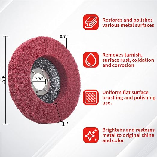 10Pcs 320 & 600 Grit Scour Flap Disc 4 1/2 Inch Angle Grinder Attachment - Image 3