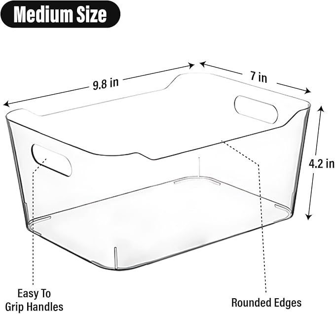 Clear Storage Bins, Pantry Organizers and Storage Containers Fridge Organizer - Image 2