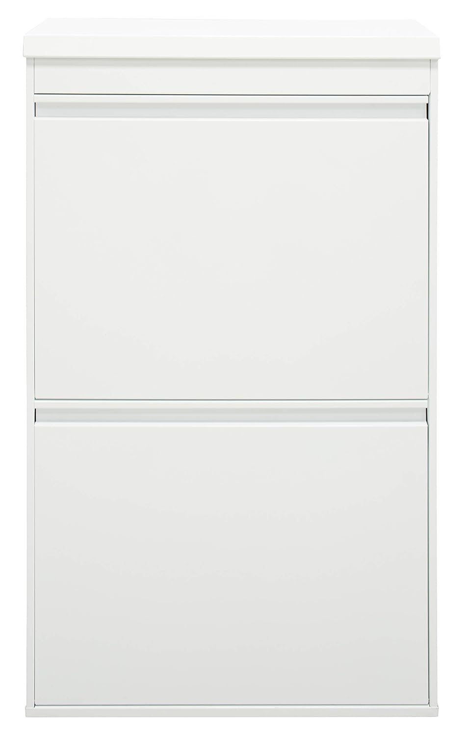 Arregui 4-Cube Steel Waste and Recycling Bin and Multi-Purpose Top Tray, White, 97.5 x 58.6 x 24.4 cm