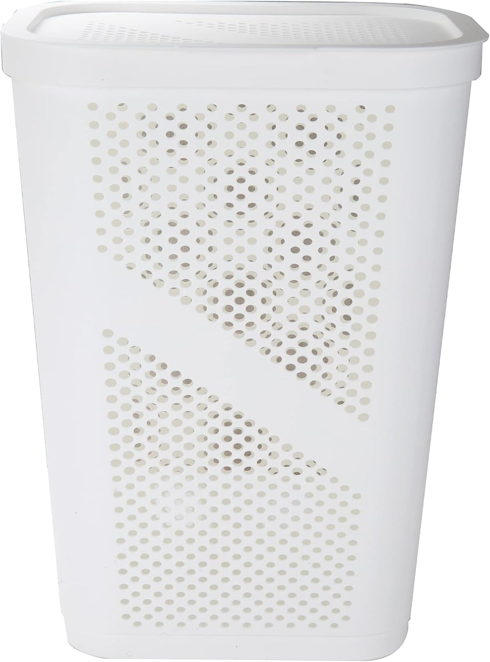 Mind Reader 60L Slim Laundry Hamper, Clothes Basket, Lid, Ventilated, Plastic...