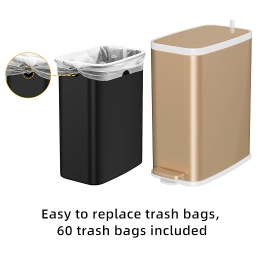 Champagne Gold Bathroom Trash Can - Image 7