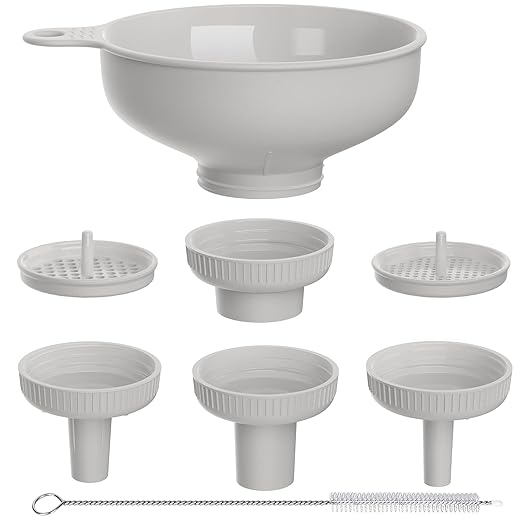 Wide Mouth Kitchen Funnel, Food Grade Plastic Cooking Canning Funnel by BALIWELL