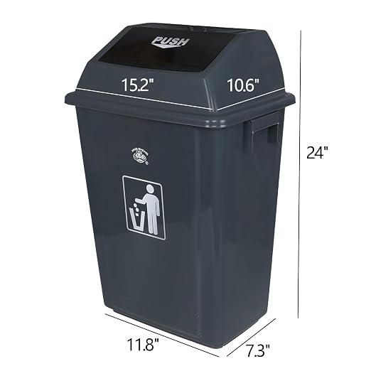4-Pack 13 Gallon Plastic Trash Cans - Image 2