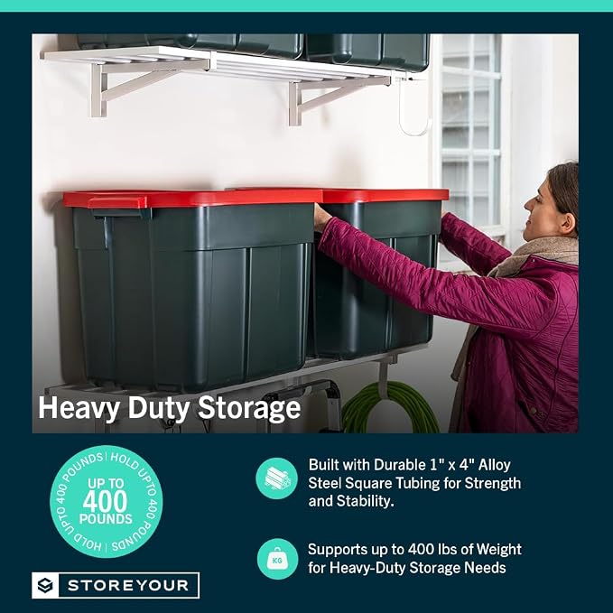 StoreYourBoard 2-Pack Heavy Duty Wall Shelves – Wall-Mounted Garage Storage - Image 4