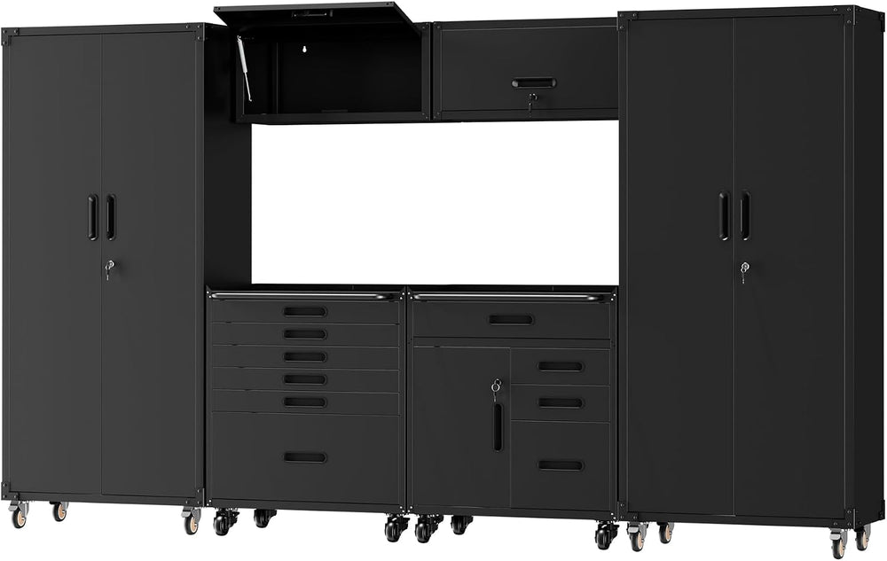 6-Piece Garage Storage Cabinets System Heavy Duty Workshop Set