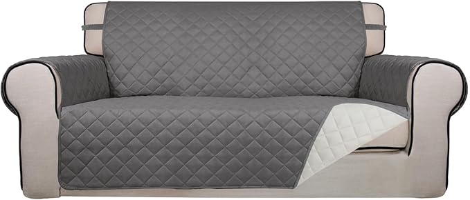 PureFit Reversible Quilted Sofa Cover, Water Resistant Slipcover Furniture by PureFit