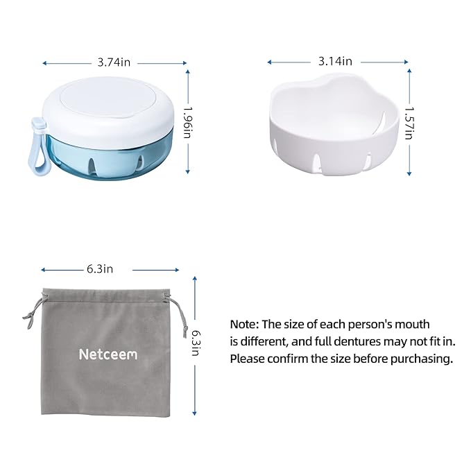 Leak Proof Denture Cup Kit Portable Retainer Case Perfect - Image 5