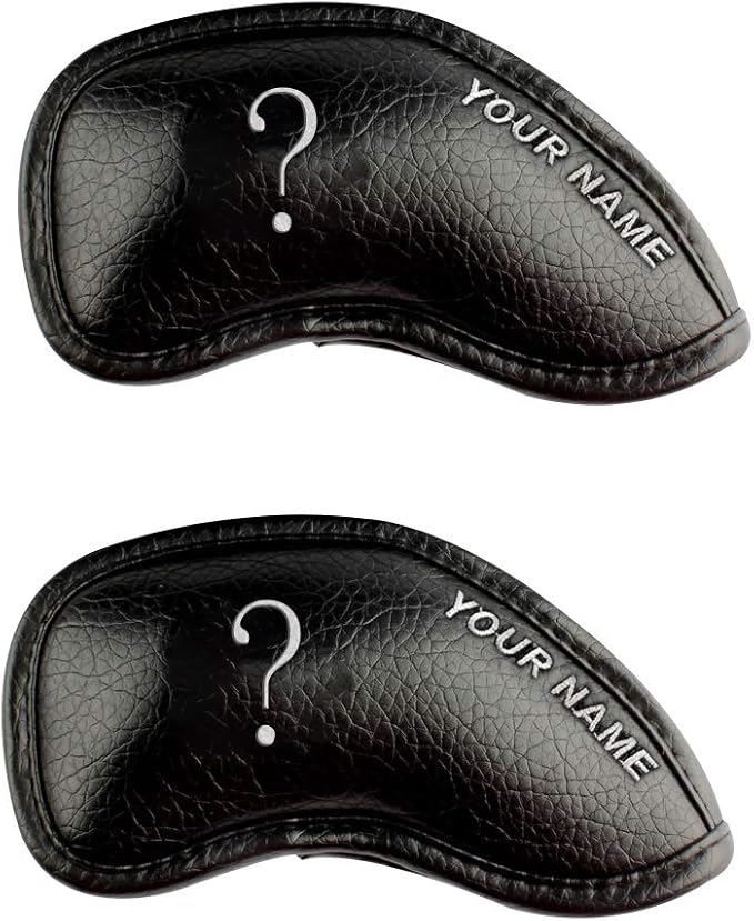 CRAFTSMAN GOLF 12pcs or 1pc Thick Synthetic Leather Golf Iron Head Covers Set by CRAFTSMANGOLF