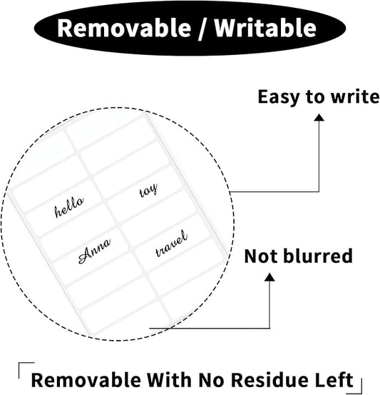 Blank Removable Labels, 1x3 Inch White Freezer Labels - Image 2