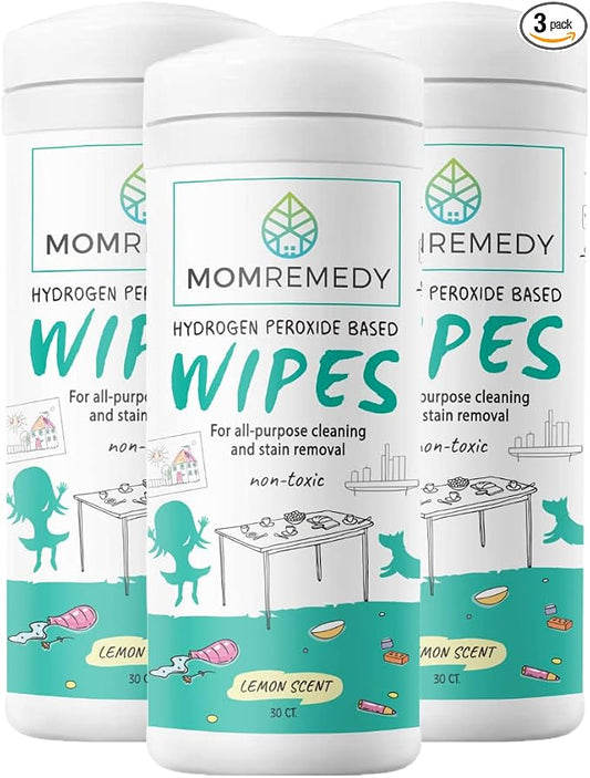 MOMREMEDY Hydrogen Peroxide Cleaning Wipes | All Purpose Cleaner and Stain by MomRemedy