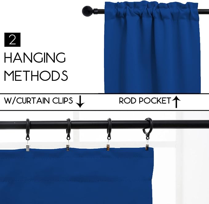 Pickluc Cafe Curtain 24 Inches Length, Rod Pocket Kitchen Curtain, Short - Image 2