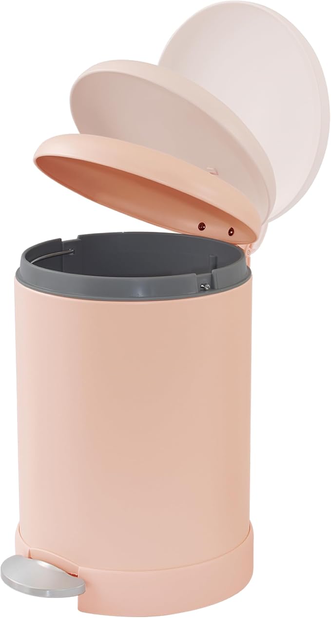 Glad Small Trash Can, 1.2 Gallon | Round Stainless Steel Garbage Bin - Image 4