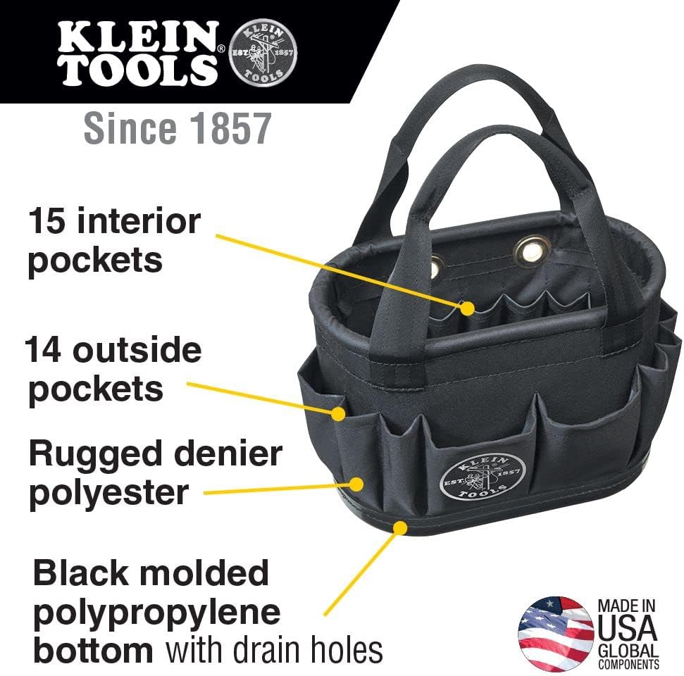Klein Tools Oval Tool Bucket Bundle with Mini Tool Bucket