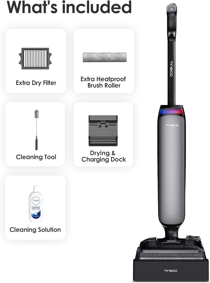 Tineco Floor One S7 Artist Wet Dry Vacuum Cleaner, 22kPa Suction, iLoop Smart - Image 9