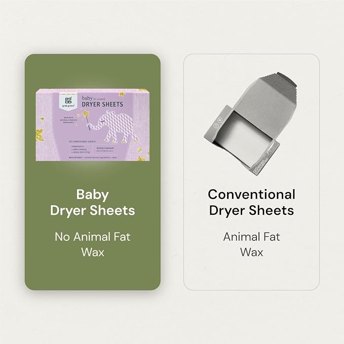 Grab Green Baby Laundry Dryer Sheets, 160 Sheets, Dreamy Rosewood Scent - Image 6