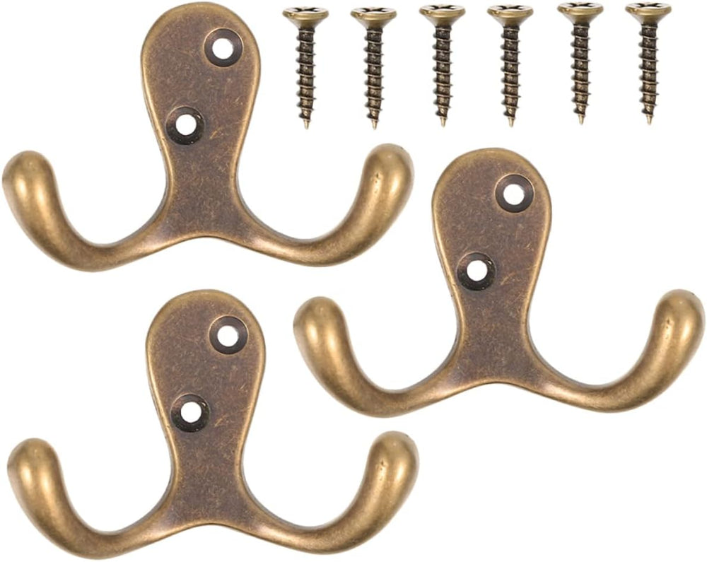 Zerodeko 2sets Copper Door Hook Wall Towel Hooks Multi-Purpose Hanger for Clo...