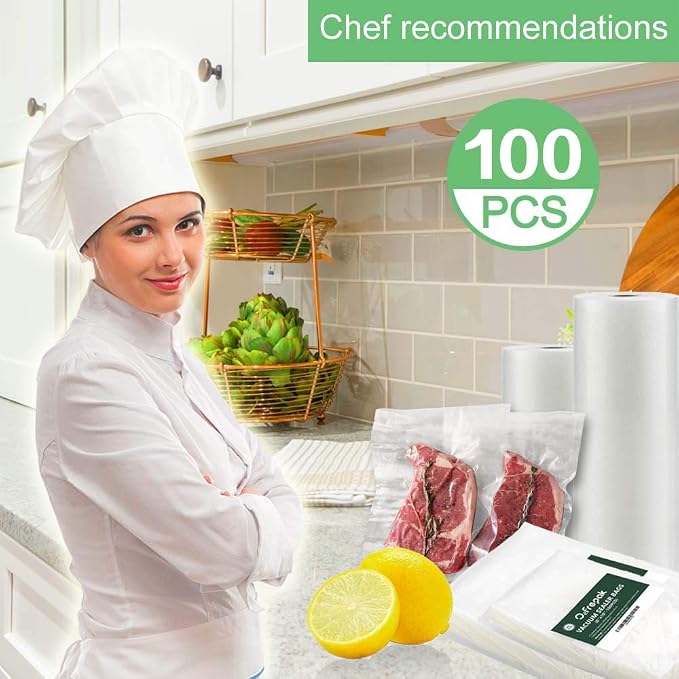 O2frepak Large Gallon 4mil 11.5" x 18.5" Thick Vacuum Sealer Bags - Image 2