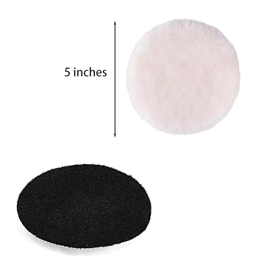 5 inches Wool Buffing Pads polishing Soft Sheepskin - Image 2