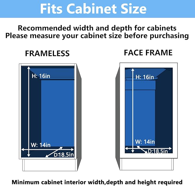 2 Tier Individual Pull Out Cabinet Organizer 13½" W x 18" D, Heavy Duty Cabinet - Image 4