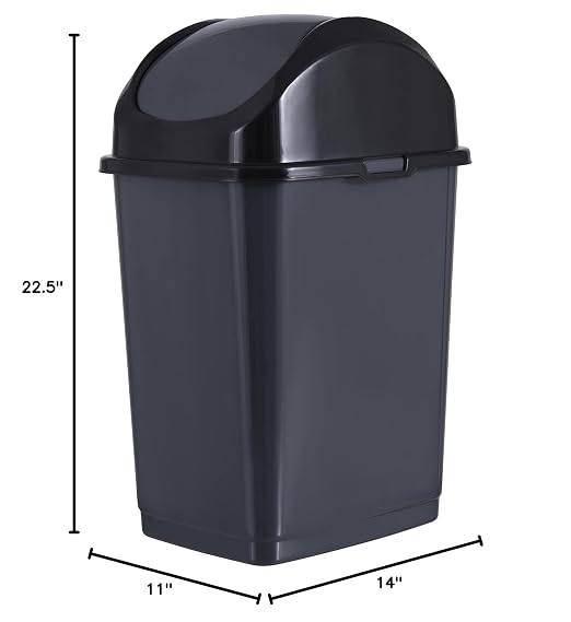 Superio Kitchen Trash Can with Swing Top Lid 9 Gallon Slim Waste Bin 37 Qt - Image 9