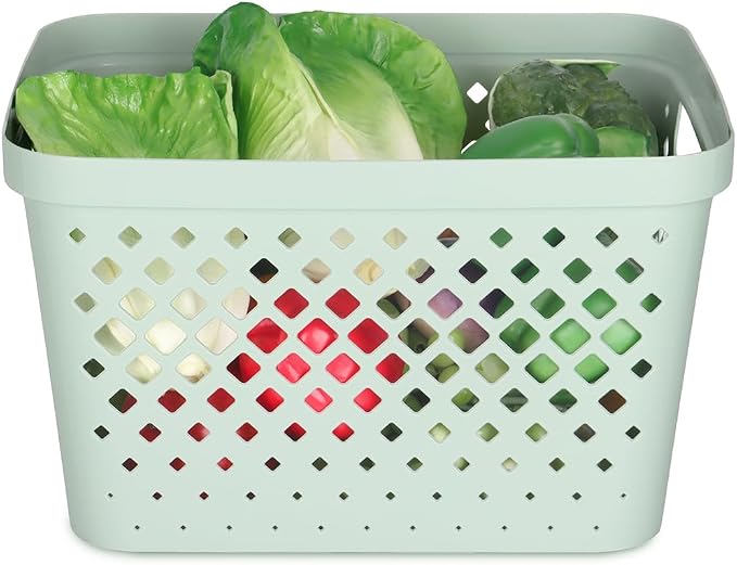 Glad Plastic Storage Basket Set, Value Pack of 6 | Open Storage Bins - Image 4