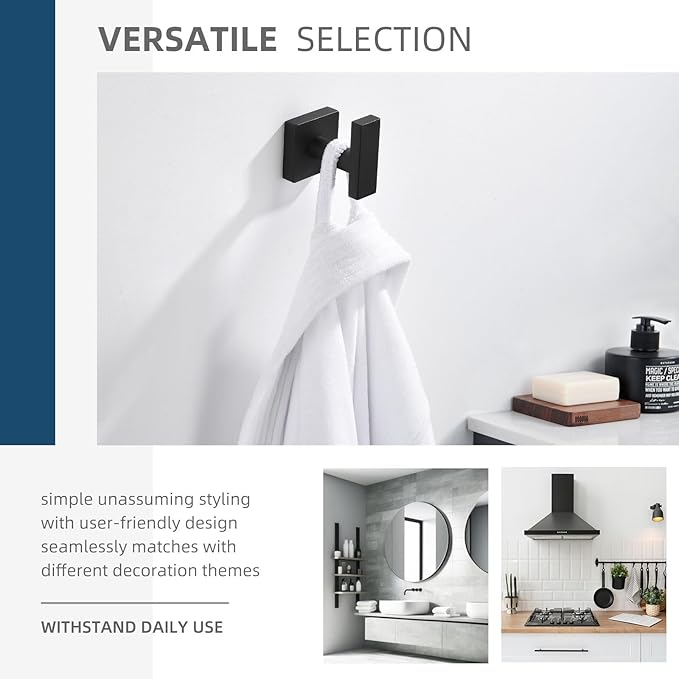 Angle Simple Towel Hook for Bathroom, Stainless Steel Hand Towel Coat Hook for - Image 3