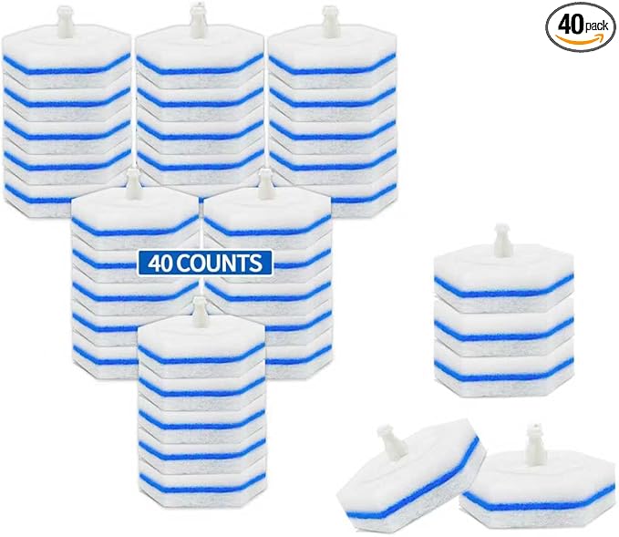 Aimery 40 Count Blue Disposable Toilet Bowl Wand Refills – Easy Clean & Fresh by Aimery