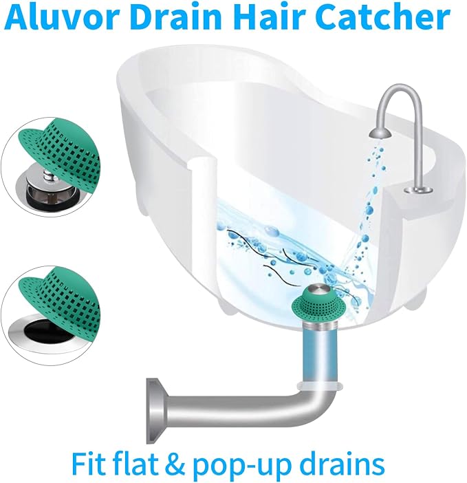 Shower Drain Hair Catcher, Bathtub Drain Cover Foldable Silicone Shower & Tub - Image 3