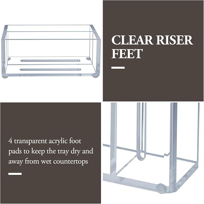 MyGift Modern Premium Clear Acrylic Sponge Holder - Image 3