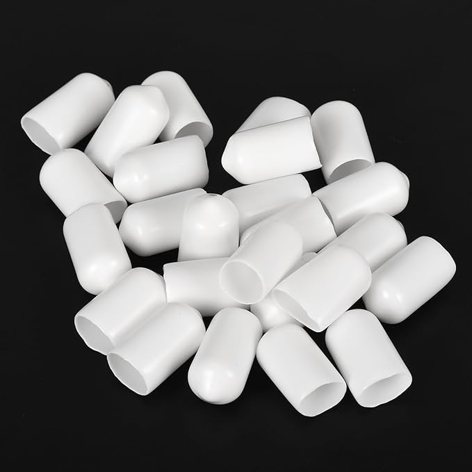 uxcell 20pcs Rubber End Caps 8.5mm ID Vinyl Round End Cap Cover Screw Thread - Image 4