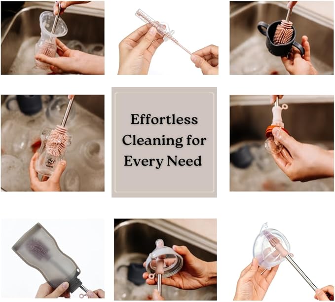 Haakaa Silicone Cleaning Brush Kit – Household Cleaning Brushes - Image 4