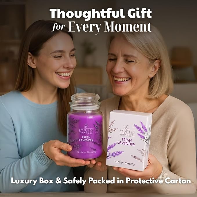Fresh Lavender Candle 22oz Glass Jar - Image 5