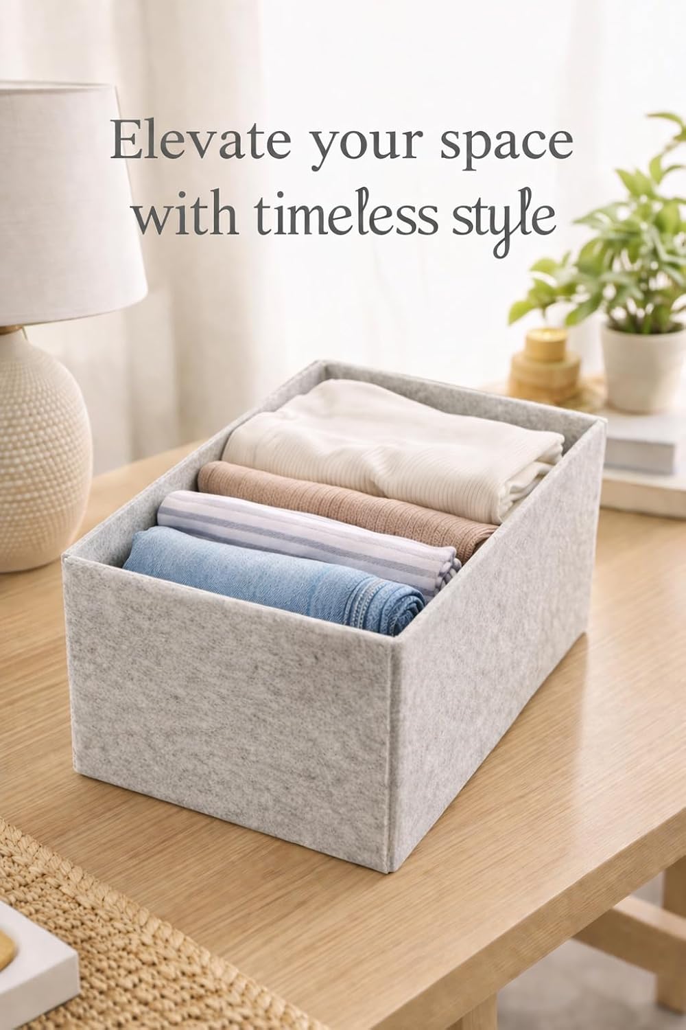 YBM HOME Clothes Drawer Organizer - Set of 2 Drawer Organizers for Bra, Under...