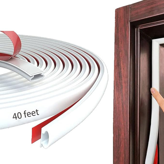 White Rubber Weather Stripping Door Seal Strip, D Shape Door Rubber Weather by PUNDIN