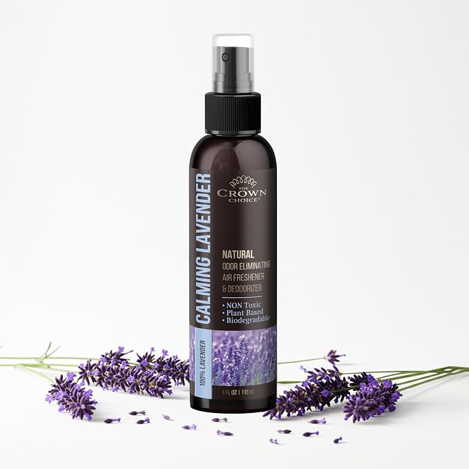 Non-Toxic Odor Eliminator, Natural Lavender Air Freshener Spray by TheCrownChoice
