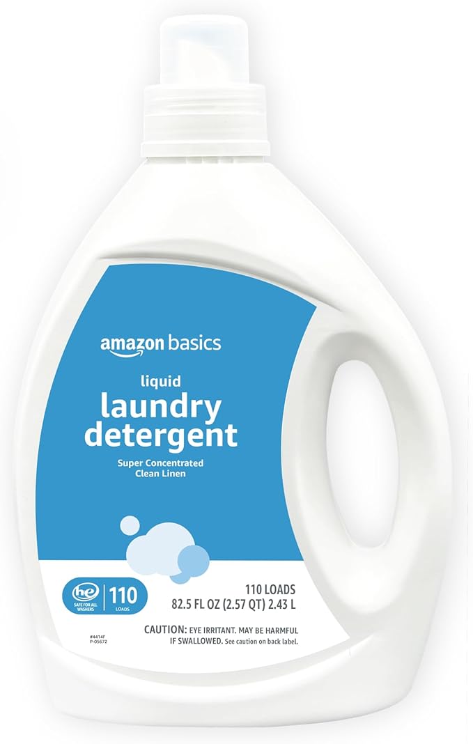 Amazon Basics Concentrated Liquid Laundry Detergent, Clean Linen, 110 loads by AmazonBasics