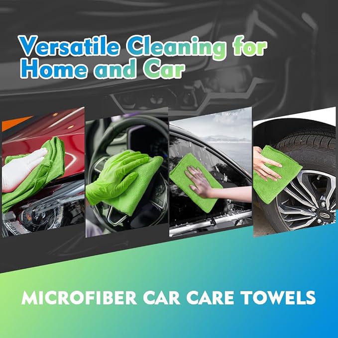 HOMEXCEL Microfiber Cleaning Cloth 20 Pack 11.5 x 11.5 Inch Microfiber Towels - Image 4