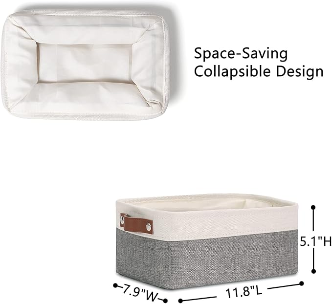DULLEMELO Small Storage Baskets 6 Pack, Fabric Collapsible Gift Storage Baskets - Image 4