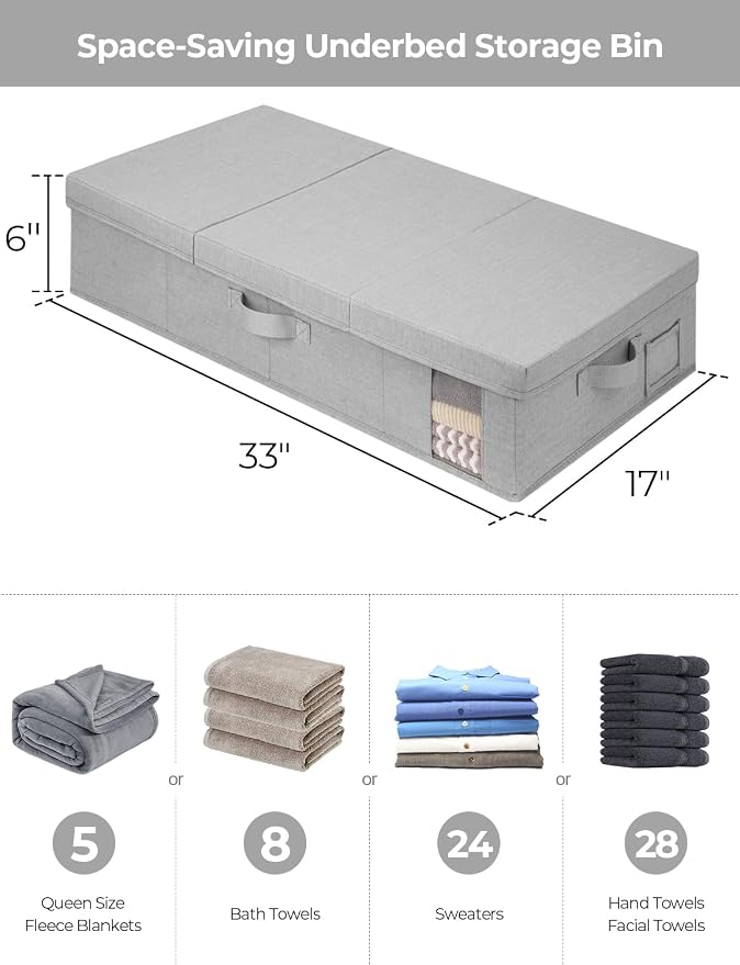 StorageWorks 2-Pack Large Under Bed Storage Bins - Image 2