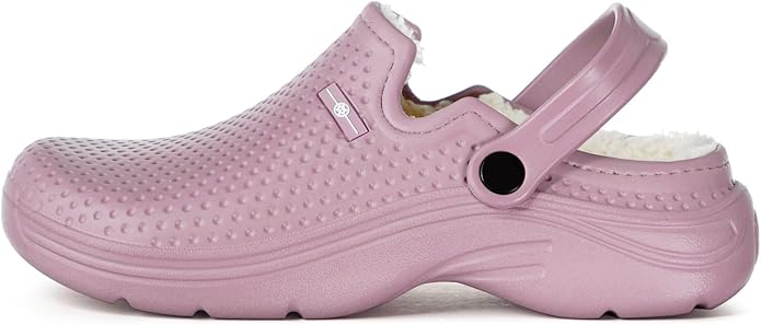 Womens Mens Fur Lined Clogs Waterproof Garden Shoes Winter Warm Fleece Lining - Image 2